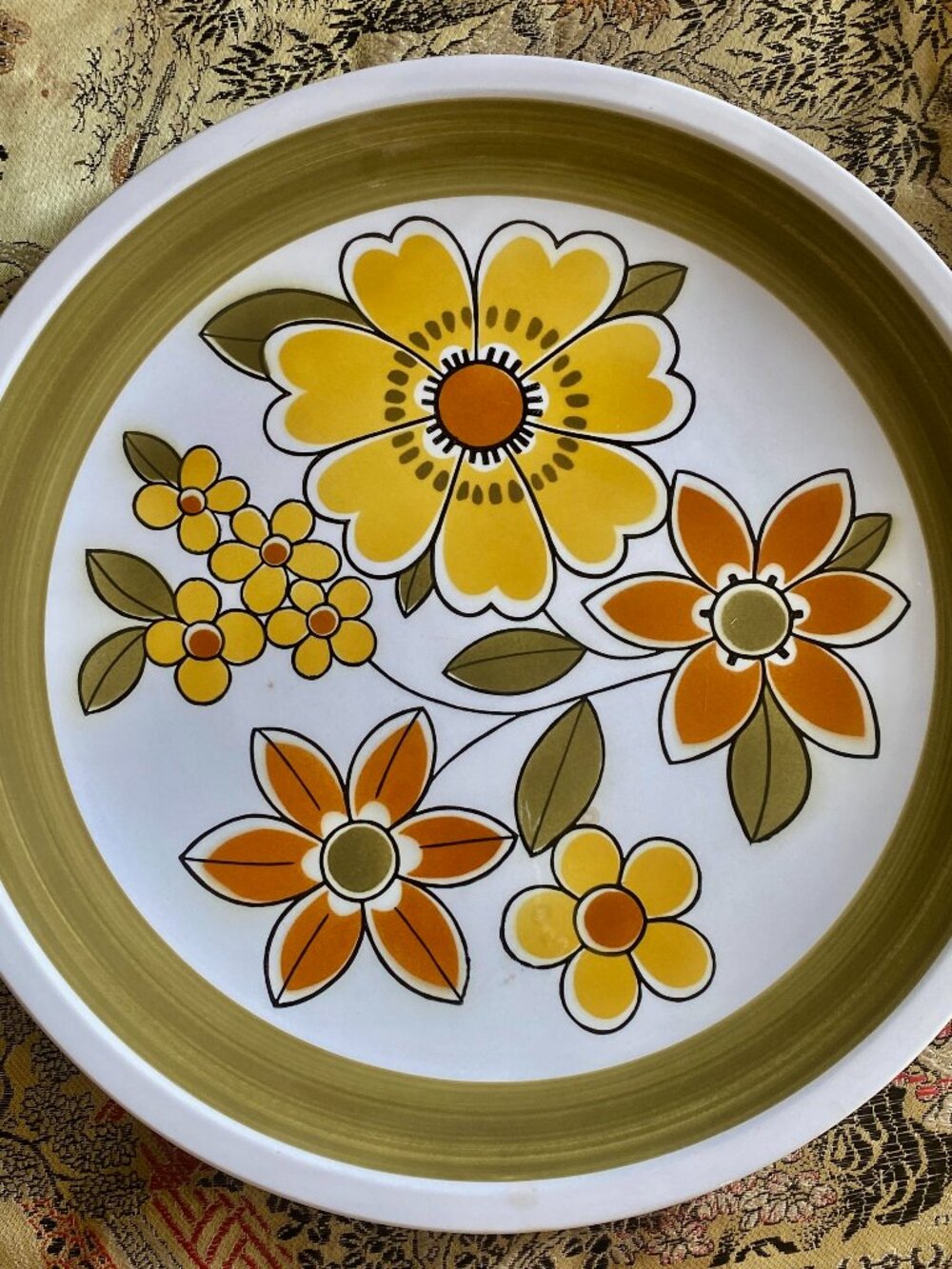 Vintage Mikasa AWAKE MCM 12.25" Round Serving Platter-Like New!!!